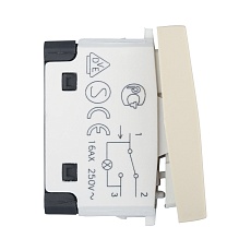 Переключатель LK Studio с двух мест, с индикатором 45х22,5мм (схема 6L) 16 A, 250 B (бежевый) LK45 850401-1 3