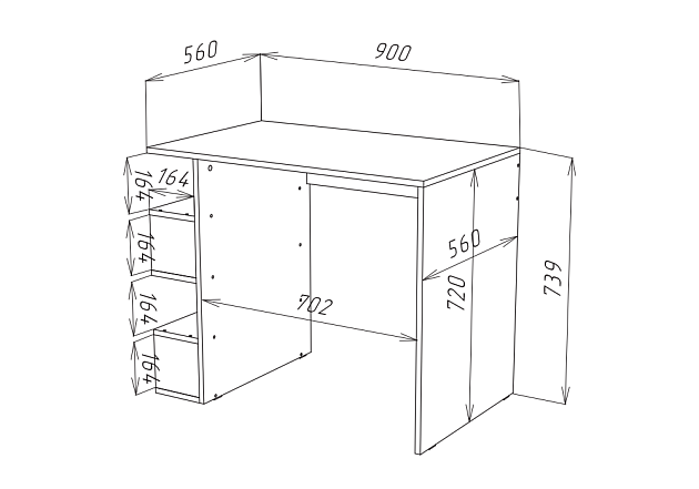 Письменный стол Woodville Рунтроп 1 472564 Фото № 3