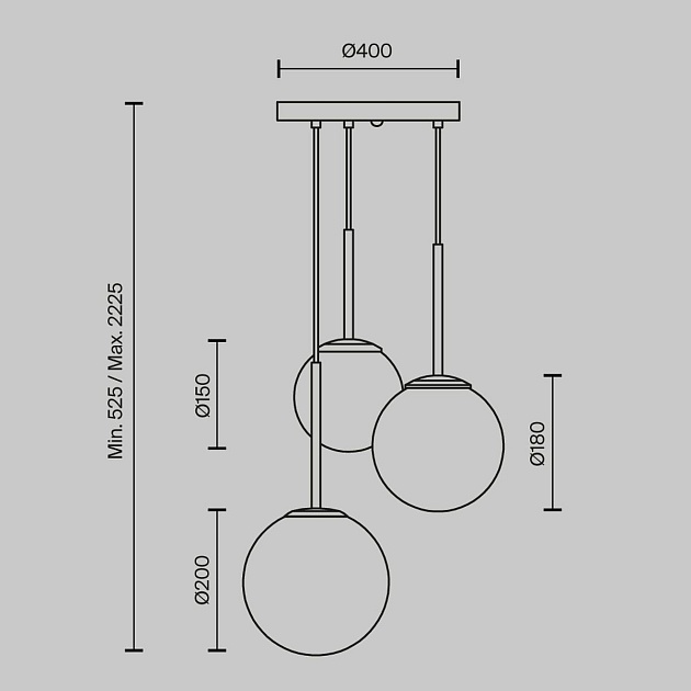 Подвесной светильник Maytoni Basic form MOD321PL-03W изображение 2 Подвесной светильник Maytoni Basic form MOD321PL-03W Фото № 2