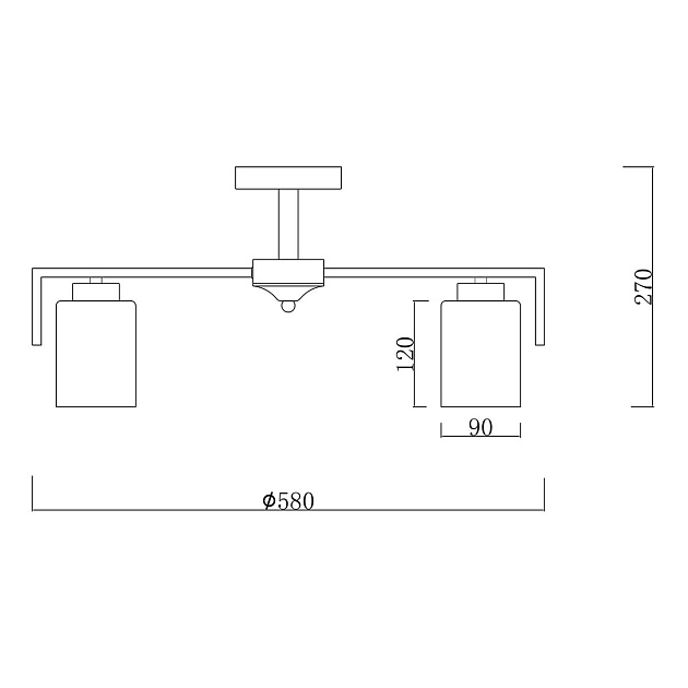Потолочная люстра Escada Style 1142/5P Silver Фото № 2