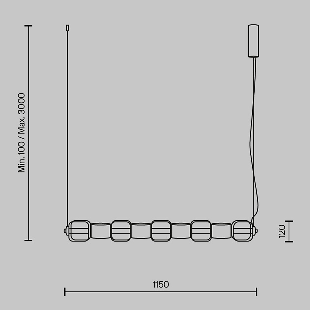 Подвесной светильник Maytoni MOD381PL-L45B3K Фото № 8