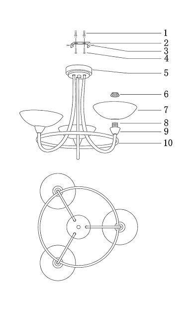 Подвесная люстра Moderli Lione V1200-3C Фото № 2