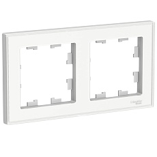 Рамка 2-постовая Systeme Electric AtlasDesign Art белая ATN200102