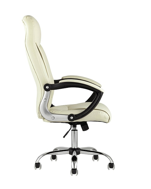Кресло руководителя TopChairs Tower бежевое D-418 beige Фото № 3