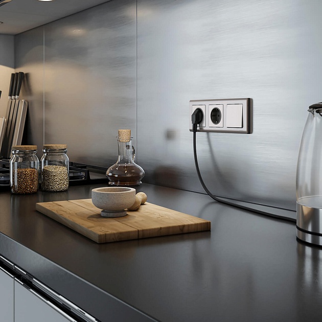 Выключатель одноклавишный проходной Werkel глянцевый никель W1112002 4690389157622 изображение 5 Выключатель одноклавишный проходной Werkel глянцевый никель W1112002 4690389157622 Фото № 5