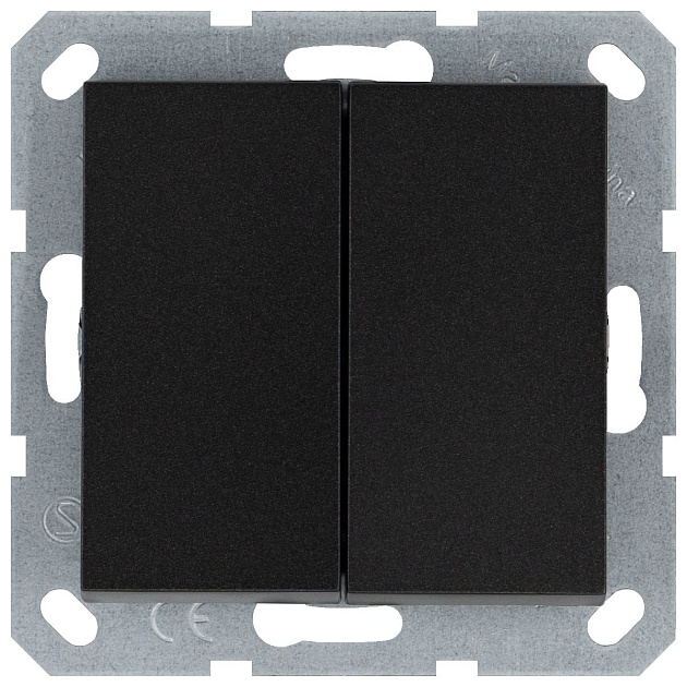 Выключатель двухклавишный Jasmart G3022B Фото № 1