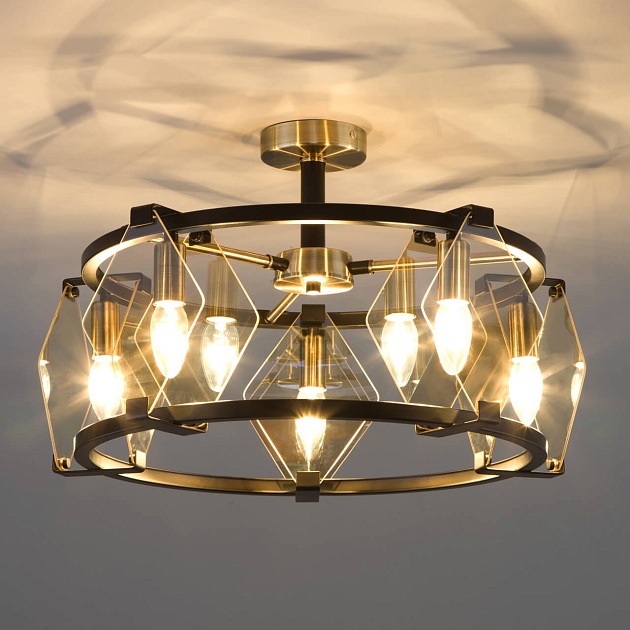 Потолочная люстра Eurosvet Aragon 60126/5 черный Smart Фото № 5