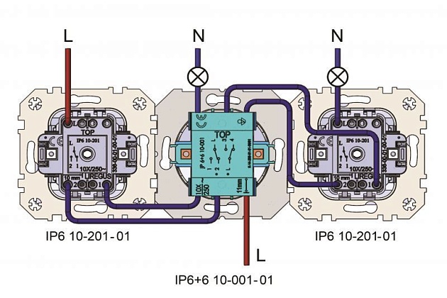 Переключатель двухклавишный Liregus антрацит 28-109 Фото № 2