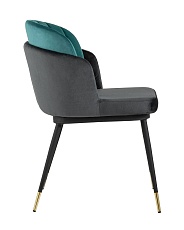 Кухонный стул Stool Group Пенелопа вельвет бирюзовый+антрацит FDC8054 FUT-83 + FUT-74 2