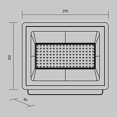 Прожектор светодиодный Maytoni Flood 100W 4000K FL001-L100B4K 1