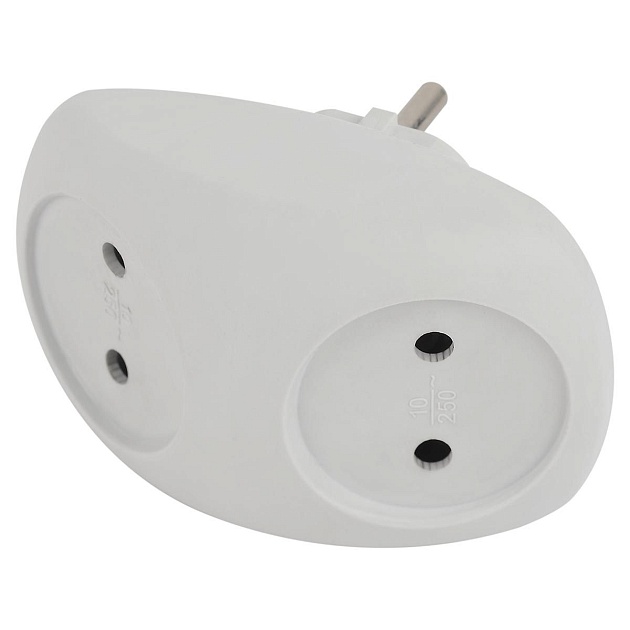 Сетевой разветвитель ЭРА SPx-2-W Б0053480 Фото № 1