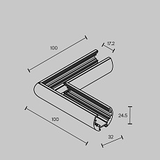 Коннектор L-образный Maytoni Exility TRAM034CL-R-41B 1