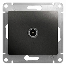 ТВ-розетка оконечная Systeme Electric Glossa антрацит GSL000791