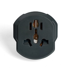 Адаптер-переходник для евровилки с/з, ультраплоский, STEKKER ADP16-06-20, 250В, 16A, IP20, серый/белый 2