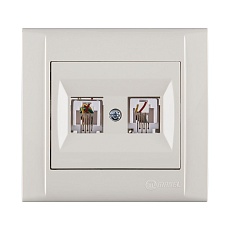 Розетка тf евро двойная Makel Defne 42010034