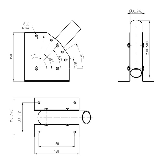 Кронштейн Gauss 903265102 Фото № 5