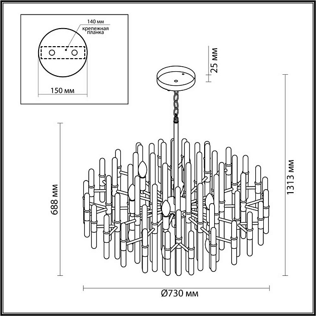 Подвесная люстра Odeon Light Hall Stika 4988/12 Фото № 6