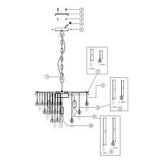 Подвесная люстра Maytoni Linn MOD091PL-05G 1