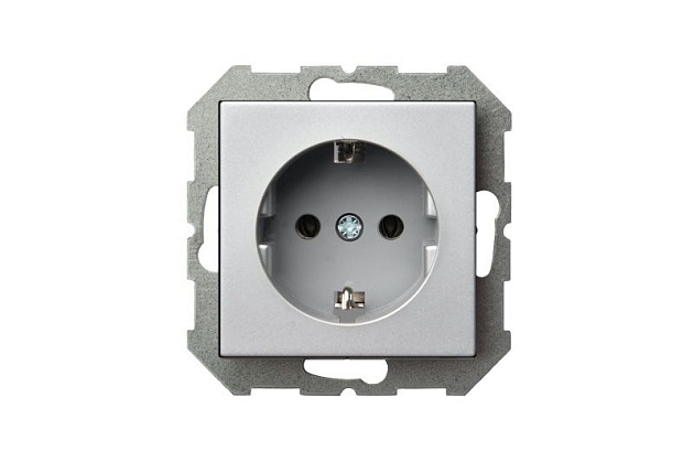 Розетка 2P+E Liregus Epsilon серебро 28-176 изображение 2 Розетка 2P+E Liregus Epsilon серебро 28-176 Фото № 2