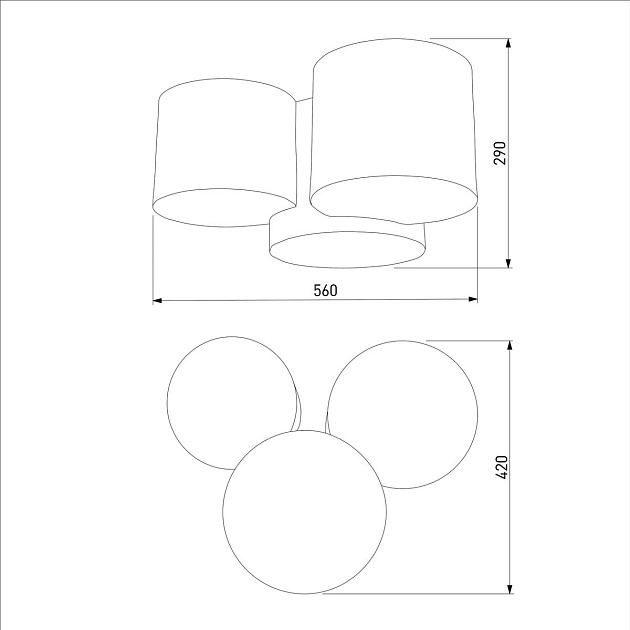Потолочный светильник TK Lighting 4391 Mona Gray Фото № 2