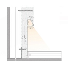 Теневой напольный плинтус FerGipps черный ПП 90 УТ000002532 3