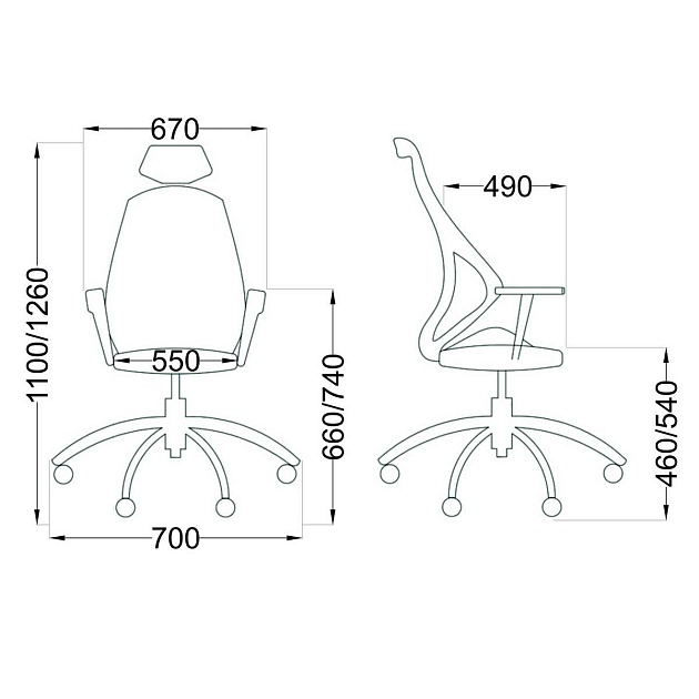 Офисное кресло AksHome Space серый, сетка 45782 Фото № 2