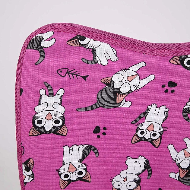 Детское кресло AksHome Catty фуксия с котятами, ткань 84764 изображение 7 Детское кресло AksHome Catty фуксия с котятами, ткань 84764 Фото № 7