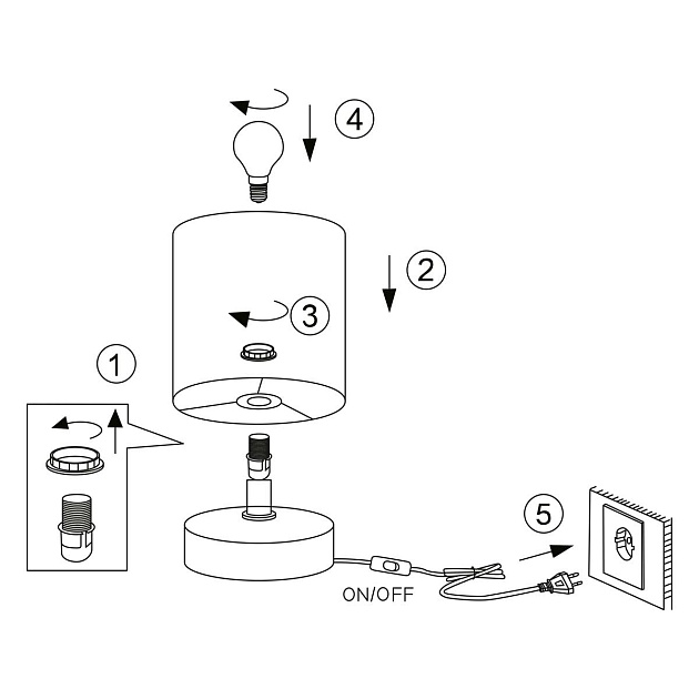 Настольная лампа Rivoli Eleanor 7070-502 Б0057270 Фото № 2