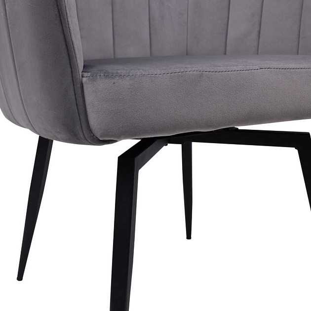 Поворотное кресло AksHome Melon серый, велюр 79675 изображение 5 Поворотное кресло AksHome Melon серый, велюр 79675 Фото № 5