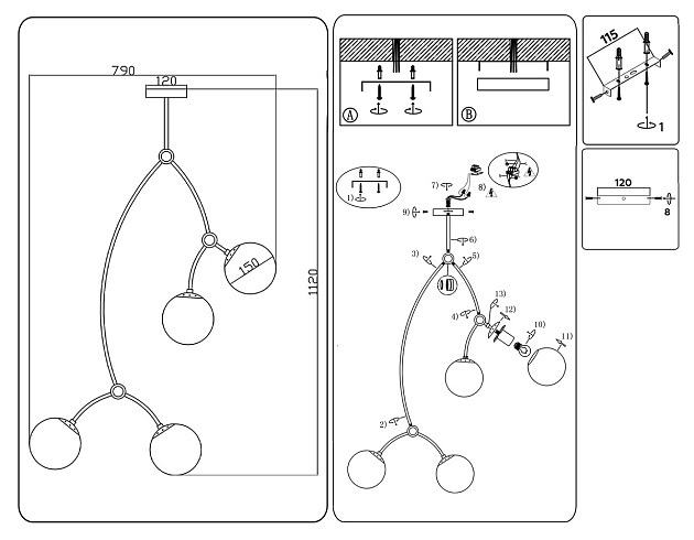 Подвесной светильник Ambrella light Traditional Modern TR2575 изображение 6 Подвесной светильник Ambrella light Traditional Modern TR2575 Фото № 6