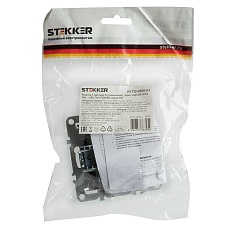 Розетка 2P Stekker Эрна черный PST10-9109-03 49153 1