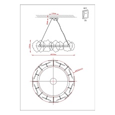 Подвесной светодиодный светильник Divinare Eleanor 1713/17 SP-120 1
