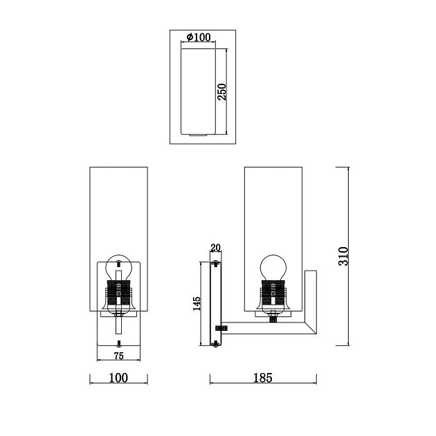 Бра Maytoni Fortano MOD089WL-01BS Фото № 4