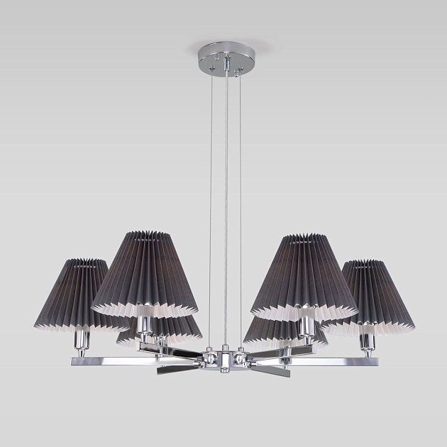 Подвесная люстра Eurosvet Peony 60136/6 хром/графит Фото № 1