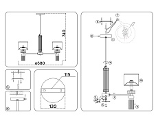Подвесная люстра Ambrella Light High Light Classic LH71301 1