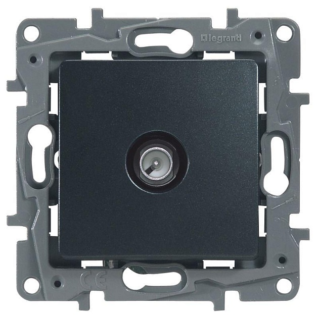 ТВ-розетка оконечная Legrand Etika антрацит 672665 Фото № 1