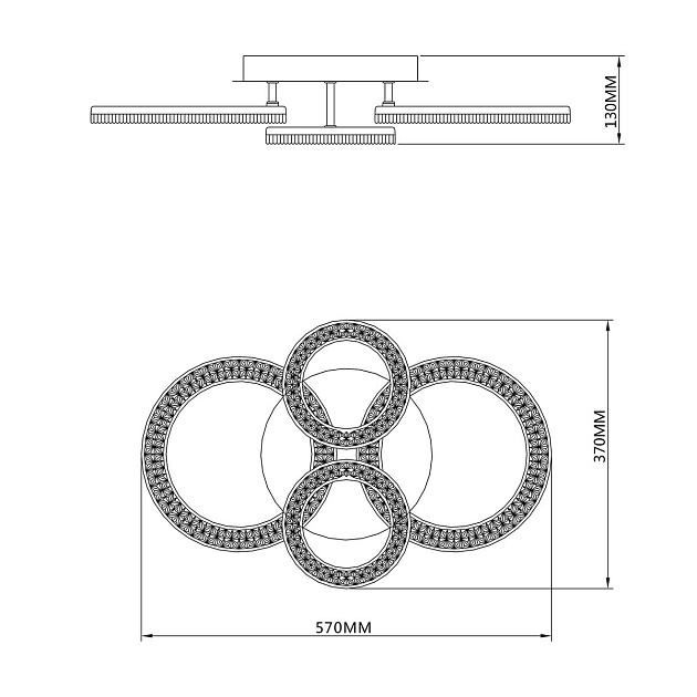 Потолочная светодиодная люстра Escada Alunit 10281/4LED изображение 2 Потолочная светодиодная люстра Escada Alunit 10281/4LED Фото № 2