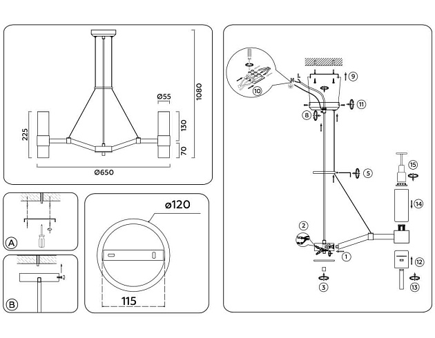Подвесная люстра Ambrella light High Light LH55114 Фото № 8