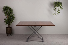 Стол-трансформер Levmar Compact D44/S59 миланский орех/ опоры серебро 7125110703 2
