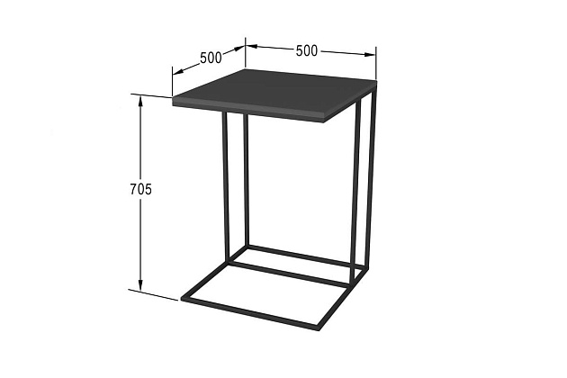 Приставной стол Калифорния Хайгрет графит 4085894503 изображение 4 Приставной стол Калифорния Хайгрет графит 4085894503 Фото № 4