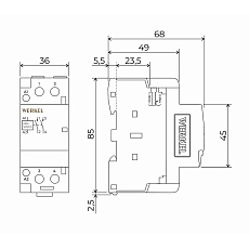 Контактор модульный 40 A 2NO (2 модуля) Werkel W942M40O 4690389212109 1