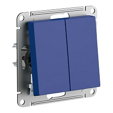Выключатель двухклавишный Systeme Electric AtlasDesign 10A 250V аквамарин ATN001151