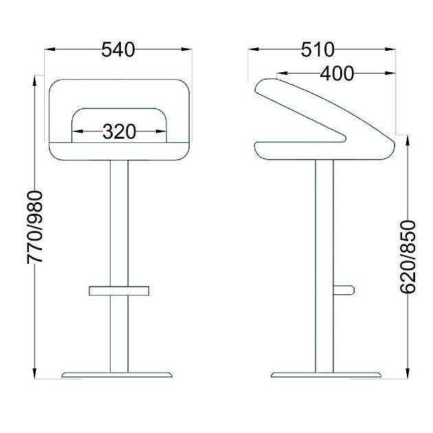 Барный стул AksHome Rosa белый, экокожа 30209 Фото № 2