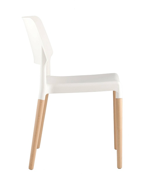 Кухонный стул Stool Group BISTRO белый с деревян. Ножками 8086 WHITE Фото № 2