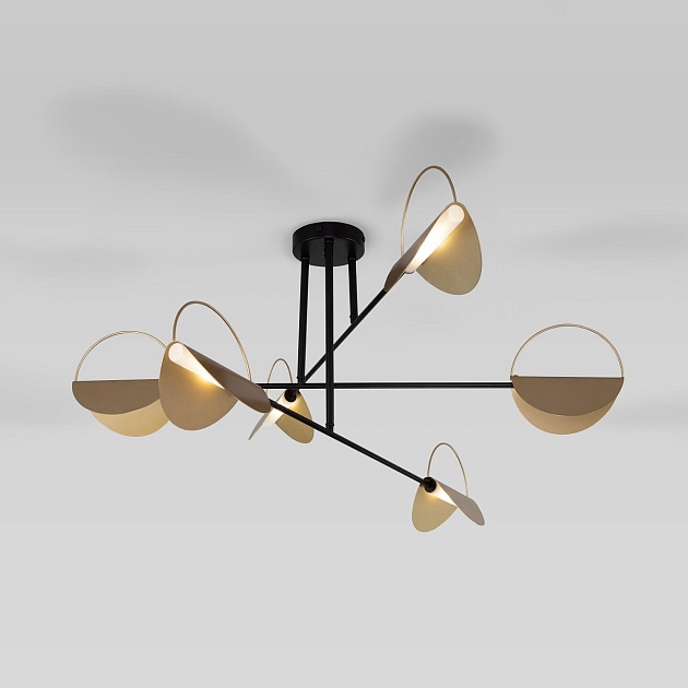 Потолочная люстра Eurosvet Grazia 70148/6 черный/золото Фото № 1