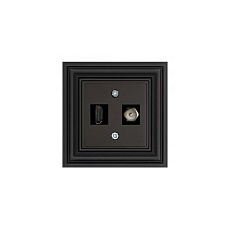 Розетка HDMI/TV Liregus Retro черный матовый 29-238
