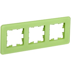BRITE Рамка 3-местная РУ-3-2-Бр стекло эко грин RE IEK BR-M32-G-41-K06