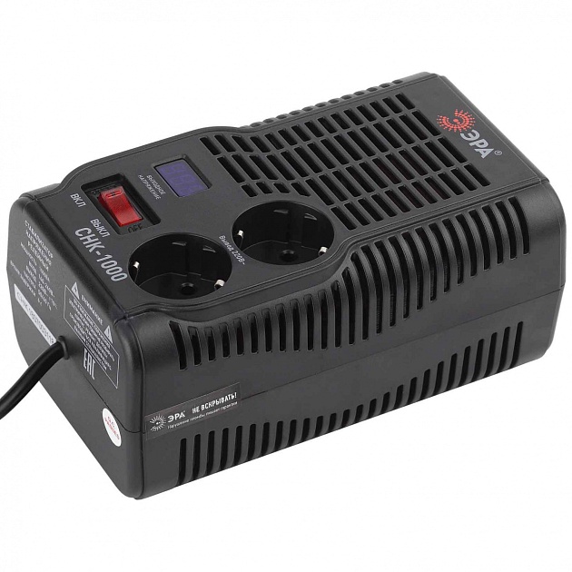 Стабилизатор напряжения ЭРА СНК-1000 Б0032469 изображение 1 Стабилизатор напряжения ЭРА СНК-1000 Б0032469 Фото № 1