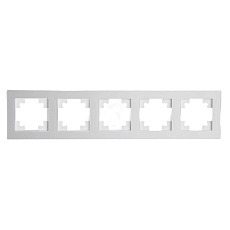 Рамка 5-постовая Stekker Катрин белый матовый GFR00-7005-01М 49598