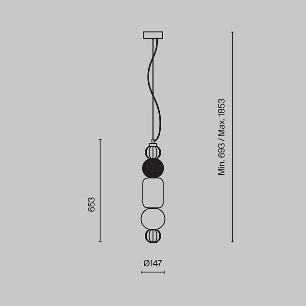 Подвесной светодиодный светильник Maytoni Collar P069PL-L35CH3K Фото № 8